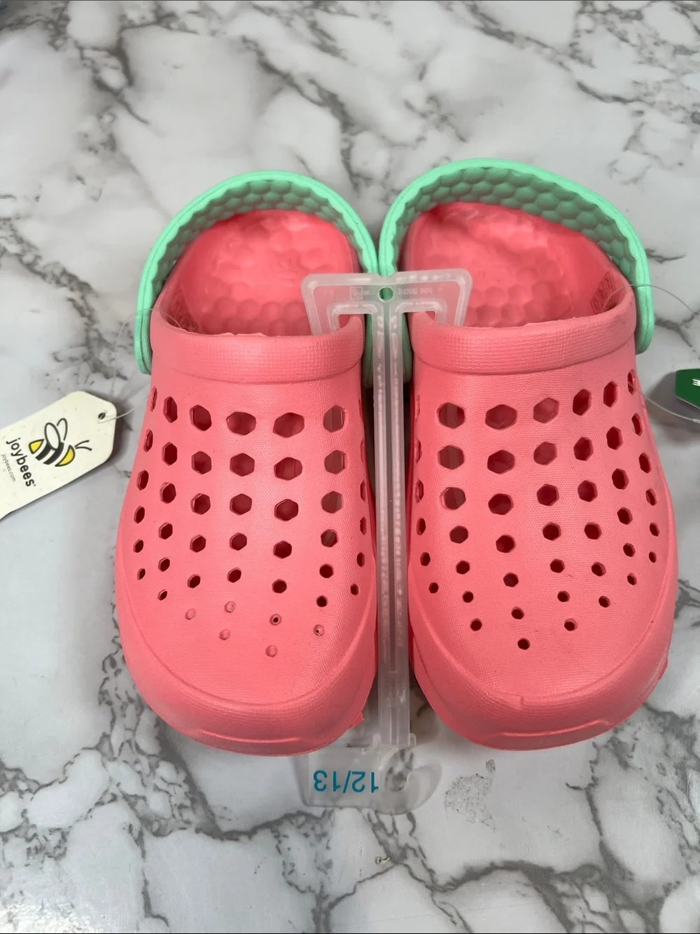 Joybees Toddler Harper Sandals - Pink/Mint Green Size C12/13